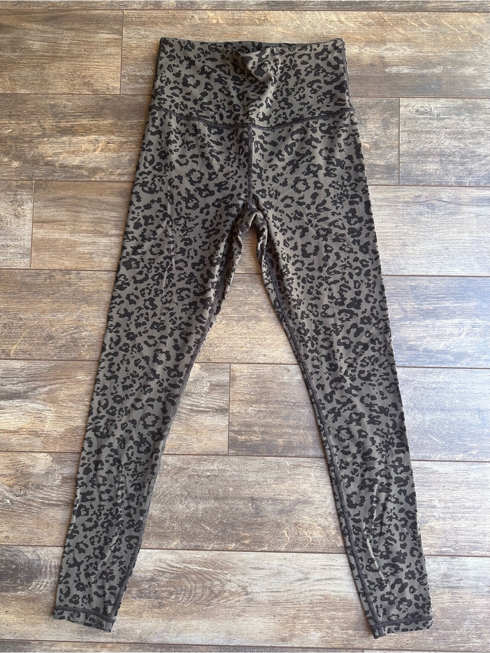 Athleta Elation Olive Leopard High-Rise Leggings